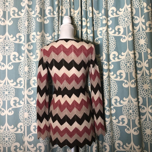 BCBG Maxazria Chevron Print Tunic Length Sweater - Picture 3 of 9